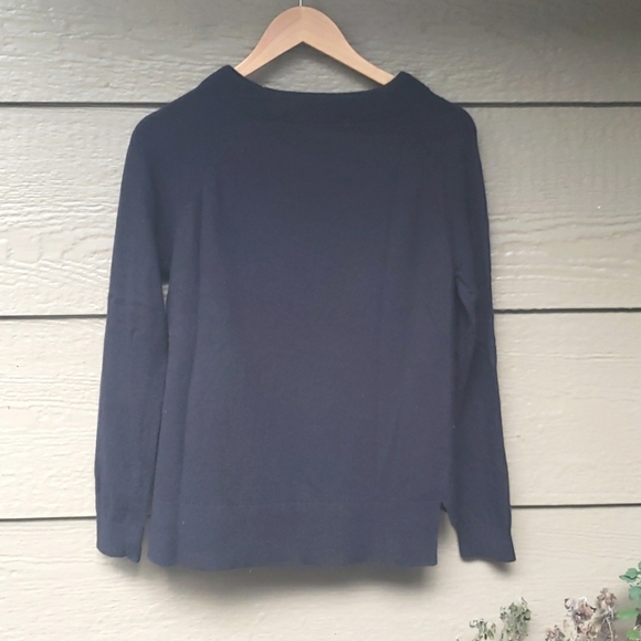 Boden MIA one pocket black wool & cashmere blend knit sweater women’s 6 - Picture 5 of 6